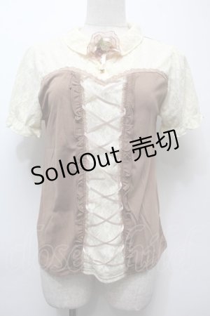 画像: axes femme / ビスチェ風半袖PO  ベージュ S-25-10-05-005-AX-OP-AS-ZS
