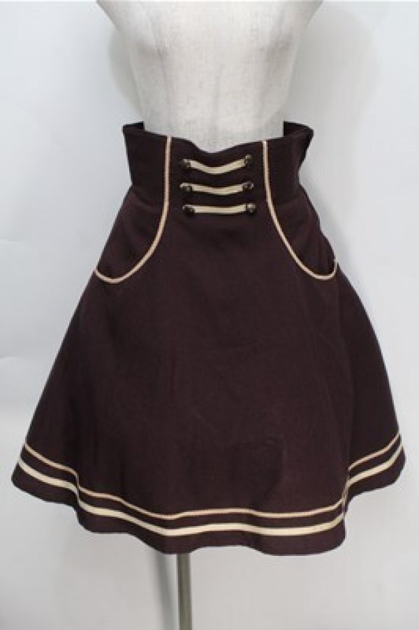 画像1: Innocent World / ポケット付きブレードスカート M ワイン S-25-10-06-028-IW-SK-AS-ZS (1)