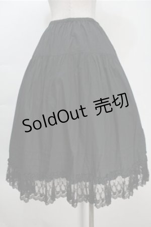 画像: Innocent World / シャーロットペチスカート  黒 S-25-10-06-029-IW-SK-AS-ZS