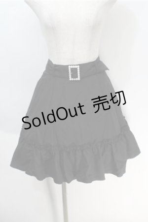 画像: Ank Rouge / パールベルトスカート  黒 S-25-10-06-031-CA-SK-AS-ZS