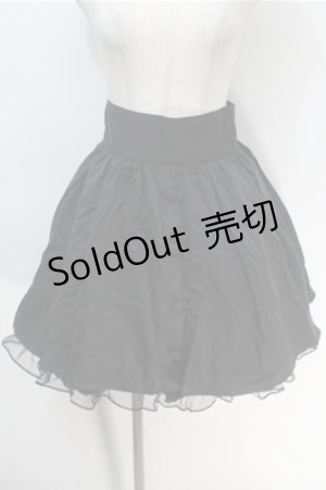 画像: Ank Rouge / フロントボタンスカート  黒 S-25-10-06-032-CA-SK-AS-ZS