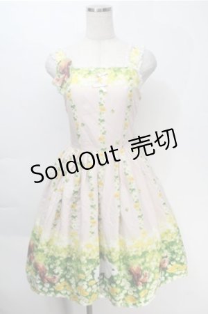 画像: Innocent World / 土田穣うさぎとりすジャンパースカート  ピンク S-25-10-06-005-IW-OP-HR-ZS