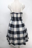 画像2: Melody BasKet / Melody Block Checkジャンパースカート  黒ｘオフ S-25-10-06-1042-LO-OP-AS-ZS (2)
