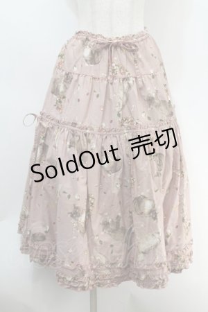 画像: PINK HOUSE / フラッフィー・キティーズプリントスカート  ピンク S-25-10-06-1045-LO-SK-HR-ZS