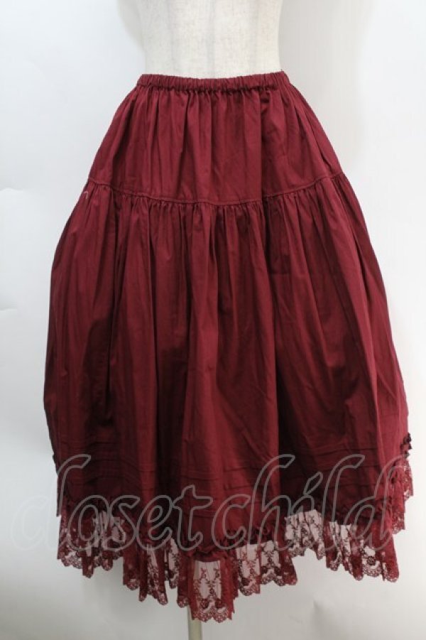 画像1: Innocent World / シャーロットペチスカート M ワイン S-25-10-06-1047-IW-SK-AS-ZS (1)