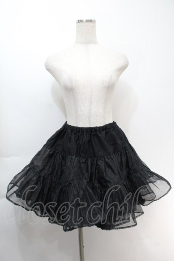 画像1: BABY,THE STARS SHINE BRIGHT / ふわふわボリュームショートパニエ  黒 S-25-10-06-1058-BA-SK-AS-ZS (1)