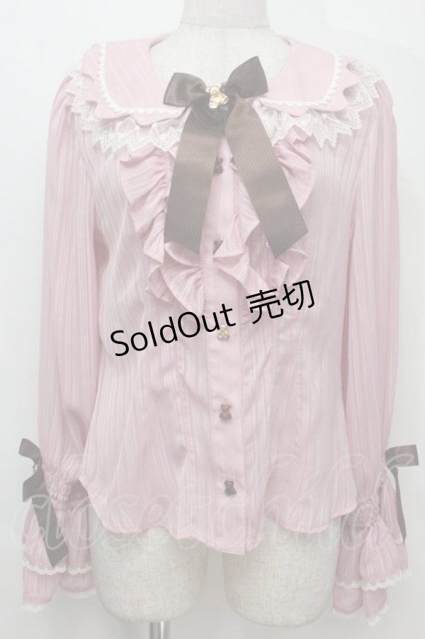 画像1: BABY,THE STARS SHINE BRIGHT / Fondant Chocolat Nounours Collectionブラウス  ピンク S-25-10-06-1014-BA-BL-AS-ZS (1)