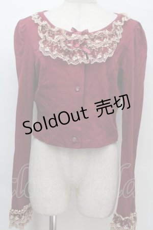 画像: Innocent World / 小さな2つリボンのボレロ L ワイン S-25-10-06-1018-IW-TO-AS-ZS