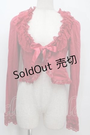 画像: Innocent World / バラレースミルフィーユボレロ L 赤 S-25-10-06-1019-IW-TO-AS-ZS