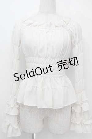 画像: Millenoir / シフォンオフショルブラウス  オフ S-25-10-06-1003-EL-BL-AS-ZS