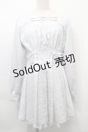 画像: Ank Rouge / ジャガードプリーツワンピース M サックス S-25-10-06-1028-CA-SK-HR-ZS