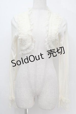 画像: Innocent World / チュールレースギャザーボレロ L オフ S-25-10-06-1004-IW-TO-AS-ZS