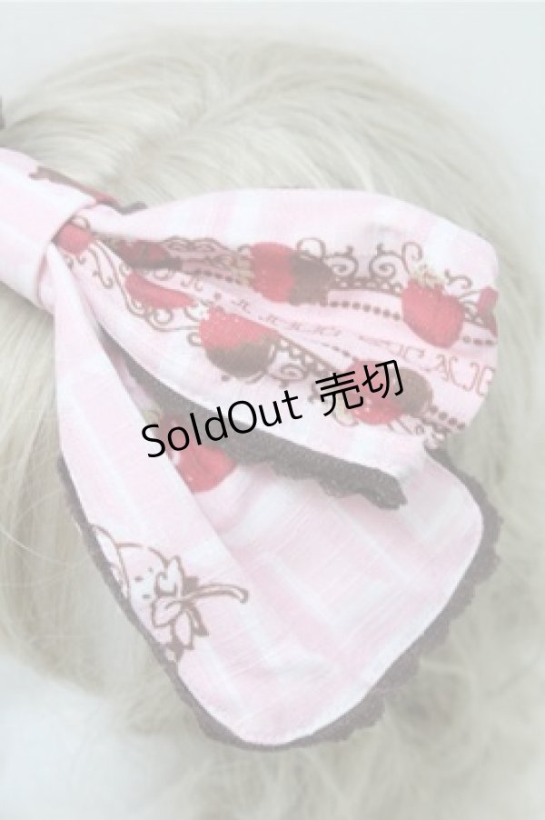 画像6: BABY,THE STARS SHINE BRIGHT / Strawberry Loves Chocolate柄エプロンフリルジャンパースカート・カチューシャセット  ピンク S-25-10-06-009-BA-OP-AS-ZS (6)