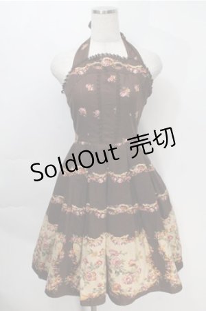 画像: Innocent World / ローズゴブランプリントホルタージャンパースカート M ブラウン S-25-10-06-010-IW-OP-AS-ZS