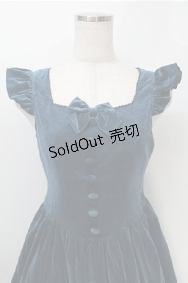 画像3: Victorian maiden / 別珍ノーブルフリルドレス  ピーコック S-25-10-06-012-CL-OP-AS-ZS (3)