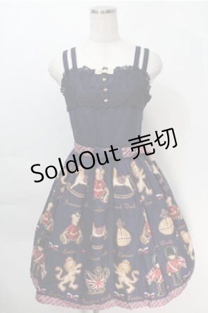 画像: Innocent World / HAPPY LONDONジャストウエストジャンパースカート M 紺 S-25-10-06-018-IW-OP-AS-ZS