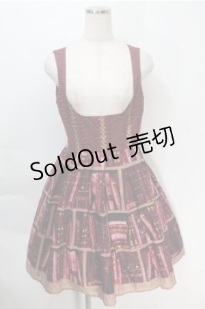 画像: Innocent World / 王宮図書館コルセットジャンパースカート  ワイン S-25-10-06-019-IW-OP-AS-ZS