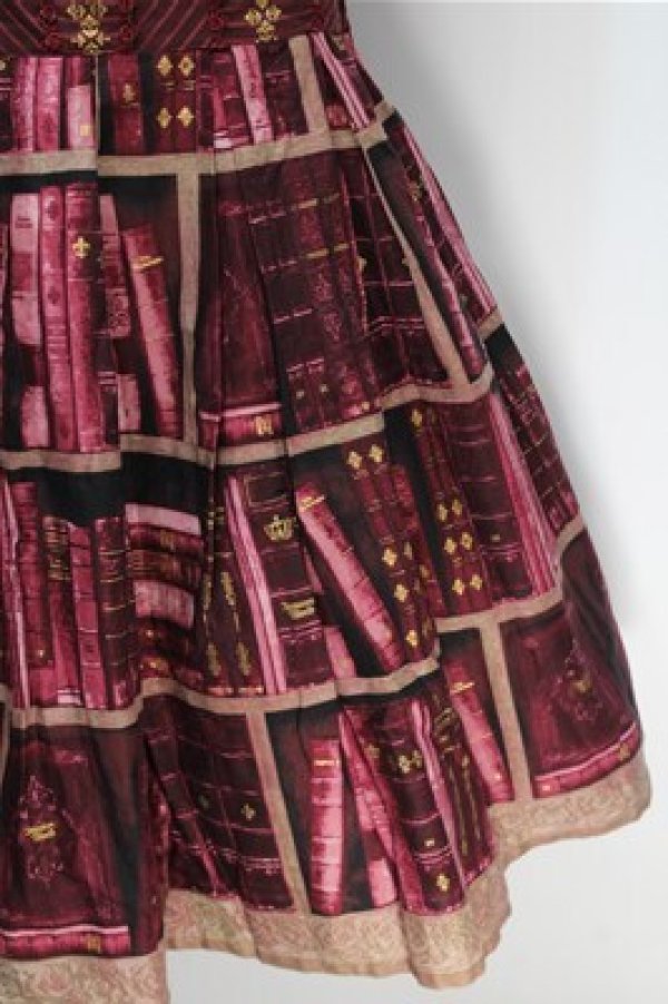 画像5: Innocent World / 王宮図書館コルセットジャンパースカート  ワイン S-25-10-06-019-IW-OP-AS-ZS (5)