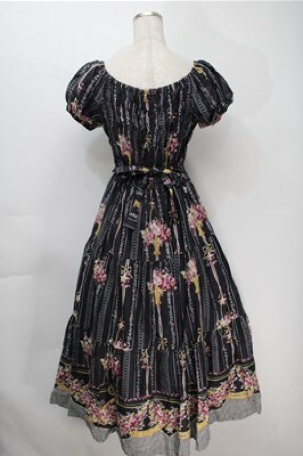 画像2: Innocent World / 邸宅のすみれワンピース  黒 S-25-10-06-021-IW-OP-AS-ZS (2)