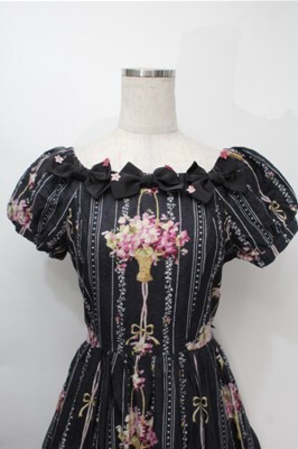 画像3: Innocent World / 邸宅のすみれワンピース  黒 S-25-10-06-021-IW-OP-AS-ZS (3)