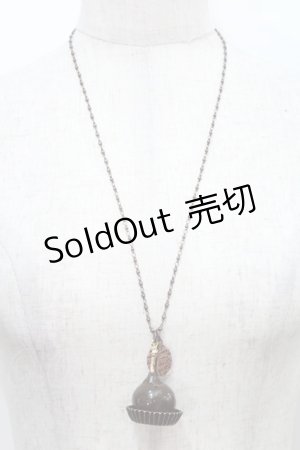 画像: Q-pot. / サクランボンボンショコラネックレス  ブラウン S-25-10-07-048-QP-AC-HR-ZS