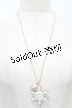 画像: Q-pot. / スノーフレークシュガークッキーネックレス   S-25-10-07-049-QP-AC-HR-ZS