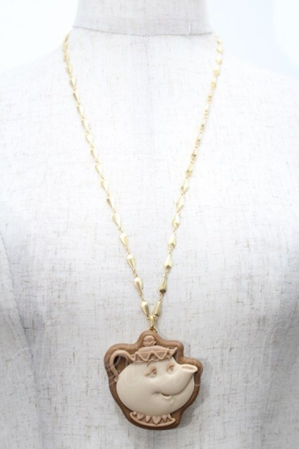 画像1: Q-pot. / ミセスポットシュガークッキーネックレス  ブラウン S-25-10-07-055-QP-AC-HR-ZS (1)