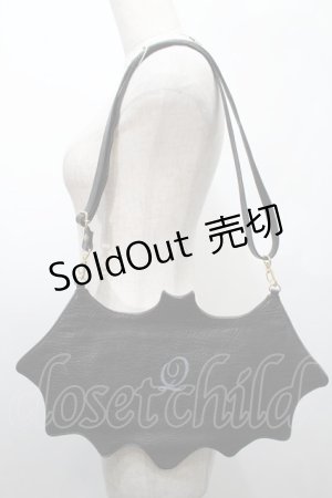 画像: Q-pot. / コウモリポシェット  黒 S-25-10-07-064-QP-ZA-HR-ZS