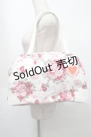 画像: BABY,THE STARS SHINE BRIGHT / シュガーブーケ〜永遠の乙女の憧れ〜柄ボストンBag  白ｘ赤 S-25-10-07-067-BA-BG-AS-ZS