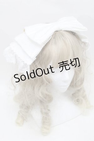 画像: Angelic Pretty / Heartヒロインリボンヘッドドレス(無地)  白 S-25-10-07-008-AP-AC-HR-ZS