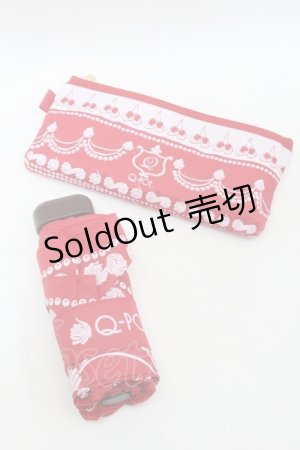 画像: Q-pot. / チェリーホイップ折りたたみ傘【晴雨兼用】  赤 S-25-10-07-002-QP-ZA-HR-ZS