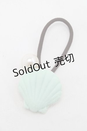 画像: Q-pot. / シェルマカロンヘアゴム  ミント S-25-10-07-022-QP-AC-HR-ZS
