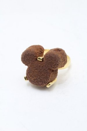 画像: Q-pot. / Petit Luxe Mickey Mouse Chocolat リング  ブラウン S-25-10-07-027-QP-AC-HR-ZS