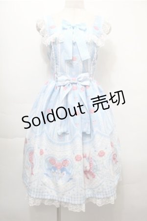 画像: Angelic Pretty / Be My Valentineジャンパースカート  サックス S-25-10-08-056-AP-OP-AS-ZS