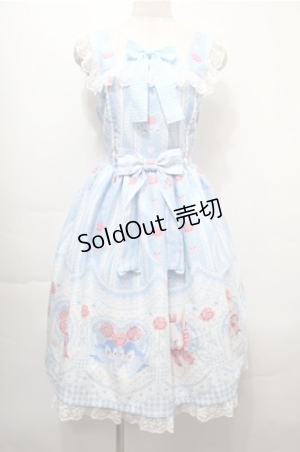 画像1: Angelic Pretty / Be My Valentineジャンパースカート  サックス S-25-10-08-056-AP-OP-AS-ZS (1)