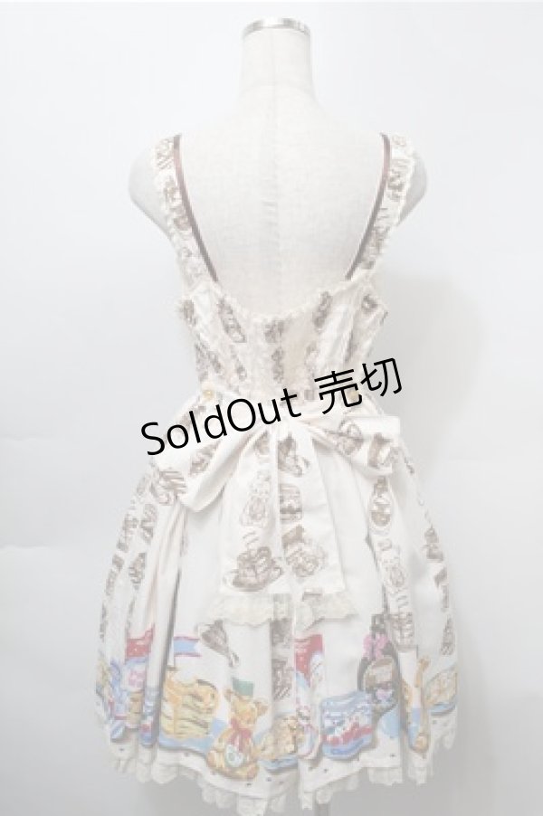 画像2: Angelic Pretty / Honey Cakeラウンドジャンパースカート  オフ S-25-10-08-060-AP-OP-AS-ZS (2)