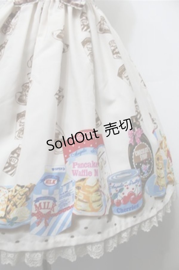 画像5: Angelic Pretty / Honey Cakeラウンドジャンパースカート  オフ S-25-10-08-060-AP-OP-AS-ZS (5)