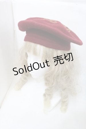 画像: ALICE and the PIRATES / A/Pクラウンプリントベレー  ボルドー S-25-10-08-028-PA-AC-HR-ZS