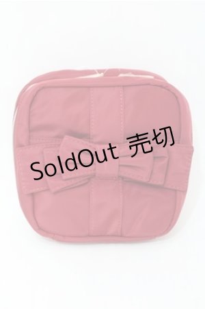 画像: m petit by misako / AMリボンスクエアポーチ  赤 S-25-10-08-032-LO-ZA-HR-ZS