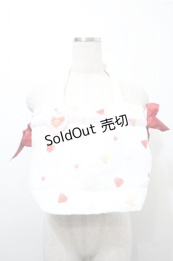 画像2: BABY,THE STARS SHINE BRIGHT / Strawberry Sweetheart Cake柄レッスンBAG  白 S-25-10-08-033-BA-AC-HR-ZT335 (2)