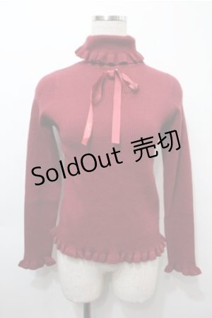 画像: m petit by misako / サンリオキャラクターズコラボ キティ ニットプルオーバー  赤 S-25-10-08-044-LO-TO-HR-ZS