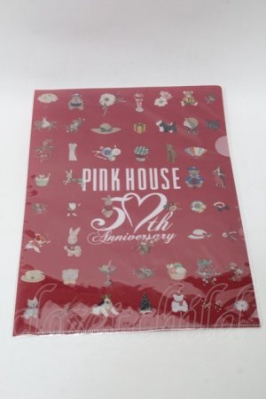 画像: PINK HOUSE / クリアファイル  赤 S-25-10-09-016-LO-ZA-HR-ZS