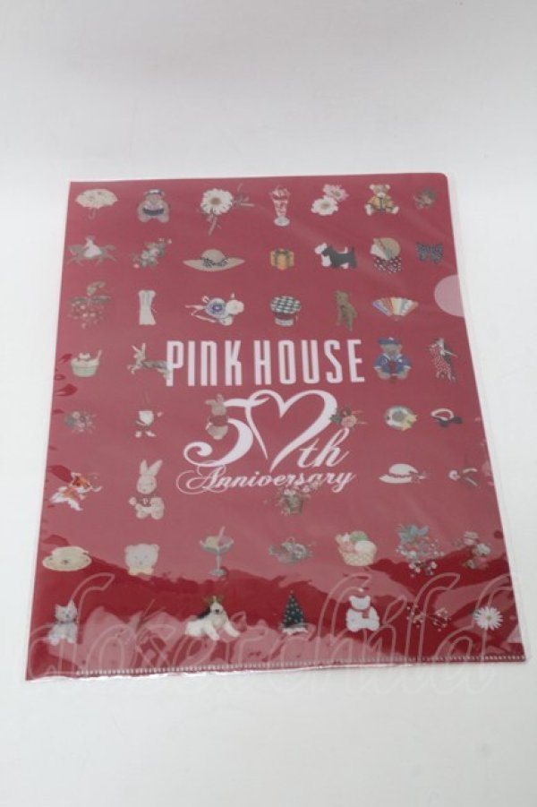 画像1: PINK HOUSE / クリアファイル  赤 S-25-10-09-016-LO-ZA-HR-ZS (1)