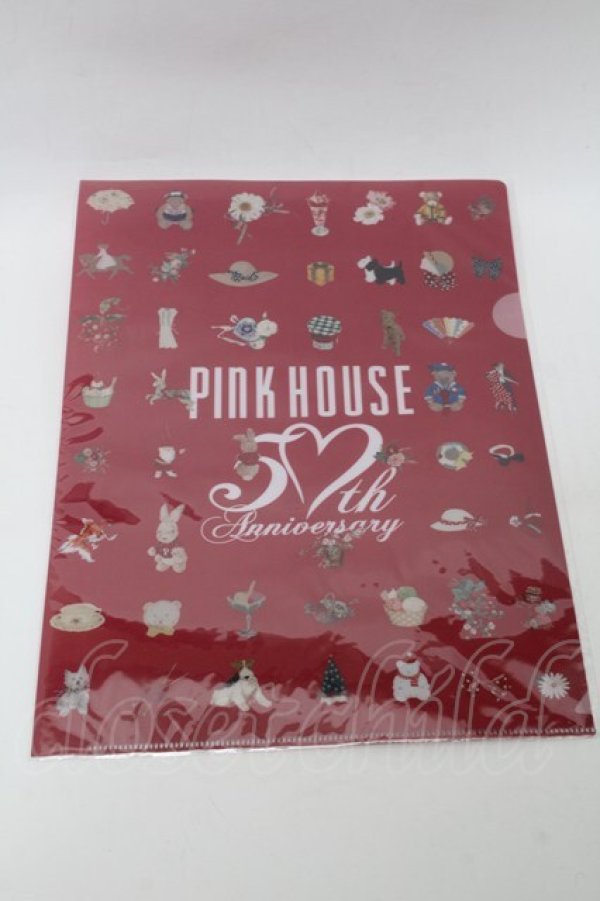 画像1: PINK HOUSE / クリアファイル  赤 S-25-10-09-017-LO-ZA-HR-ZS (1)