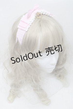 画像: BABY,THE STARS SHINE BRIGHT / Hearty Ginghamリボンカチューシャ  ピンクｘ白 S-25-10-09-024-BA-OP-HR-ZS