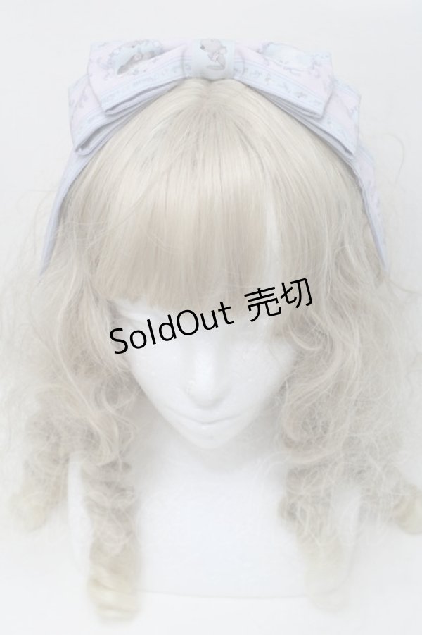 画像2: Royal Princess Alice / Fluffy Kittens・ねこ助コラボカチューシャ  ピンクｘサックス S-25-10-09-026-LO-AC-AS-ZS (2)