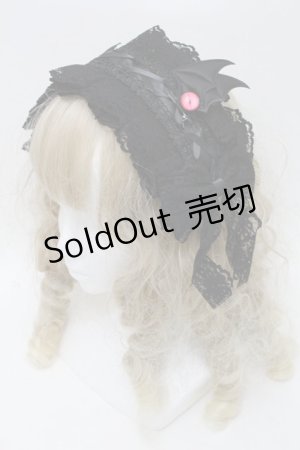 画像: GOTH / レースヘッドドレス  黒 S-25-10-09-035-GO-BL-HR-ZS