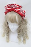 画像1: Angelic Pretty / Lovely Dotカフェカチューシャ  赤ｘ白 S-25-10-10-005-AP-AC-HR-ZS (1)