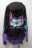 画像2: ililil / ｘGALFY ボリュームハイネックパーカー  黒ｘ紫 S-25-10-10-034-PU-JA-HR-ZS (2)