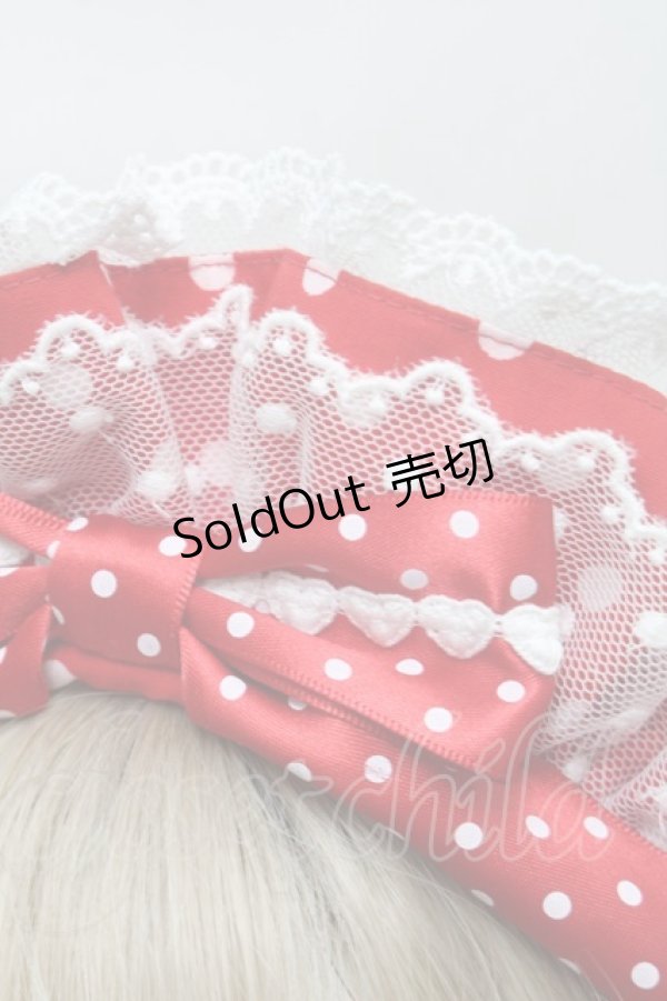 画像4: Angelic Pretty / Lovely Dotカフェカチューシャ  赤ｘ白 S-25-10-10-005-AP-AC-HR-ZS (4)
